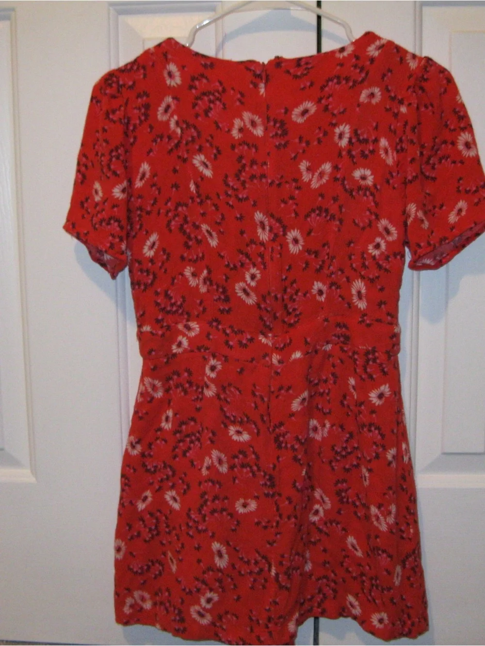 Free People Floral Tie-Front Jinx Red Floral Women’s Romper